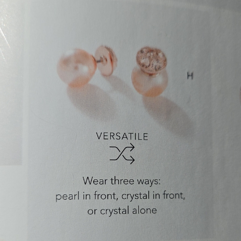Touchstone Crystal Peach Pearl Earrings